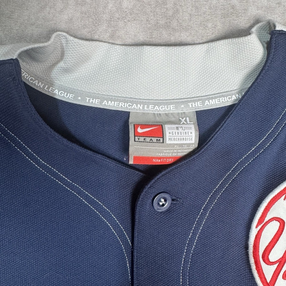 Nike Y2K Vintage New York Yankees Baseball Jersey MLB Embroidered Logo Men XL - Picture 3 of 11